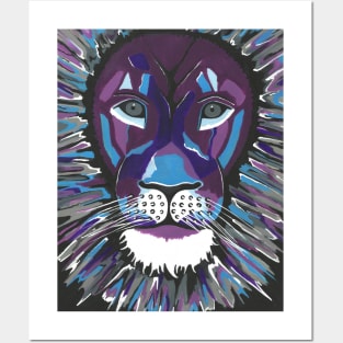 FIERCE Lion Painting Posters and Art